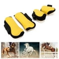 thumbnail image 4 of Horse Tendon Boots, Quick Release Adjustable Horse Support Boots Comfortable  for Riding Shock Absorbing Jumping Protection Yellow, 4 of 7