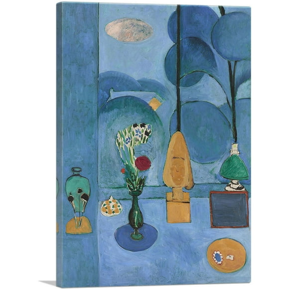ARTCANVAS The Blue Window 1913 Canvas Art Print by Henri Matisse - Size: 26" x 18" (0.75" Deep)