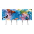 thumbnail image 2 of PhooArto Key Holder for Wall Decorative with 5 Key Hooks, Tie Dye Butterfly Pattern Holders Wall Mount Organizer with Mail Key Rack, Self Adhesive, 2 of 7