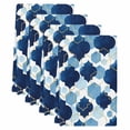 thumbnail image 2 of Navy Blue Geometric Moroccan Kitchen Towels Set of 4, Abstract Art Blue Ombre Modern Absorbent Dish Towels for Kitchen, Microfiber Hand Towel, Quick Drying Tea Towel for Cleaning Dishcloths, 2 of 7