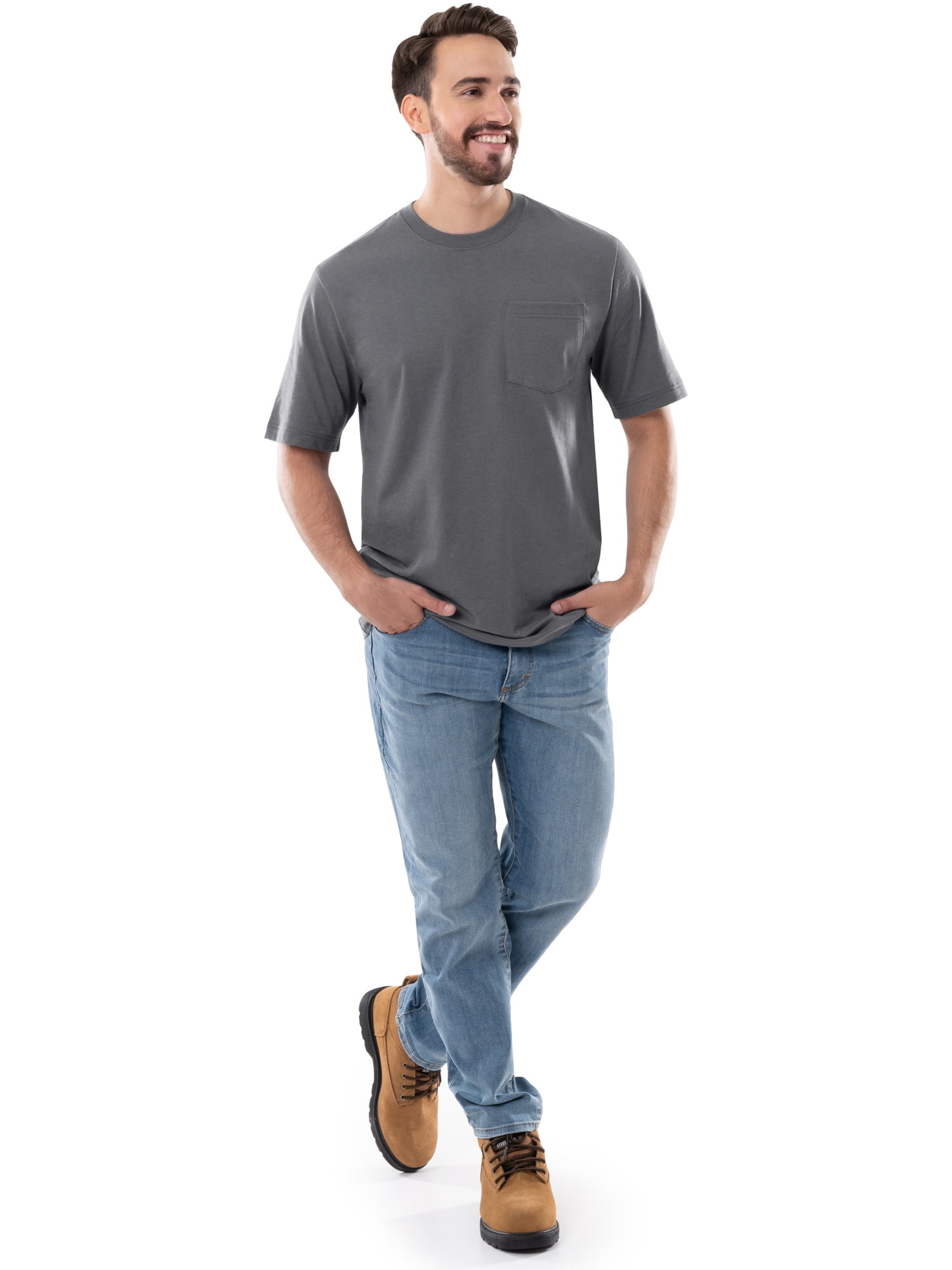 Brahma Men's Short Sleeve Workwear T-Shirt, Size S-4XLT (Men's, Big Men's, and Tall)