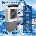 thumbnail image 6 of Ataujin Evaporative Cooler 8.4 GAL/11.6GAL Swamp Cooler with Touch & Remote Control, 3500 CFM Evaporative Air Cooler, Portable Air Conditioners with 3 Speeds, 120° Oscillation, 12H Timer, 6 of 9