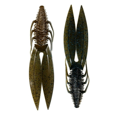 6th Sense – Bodega – Soft Plastic Creature Bait – Bass Fishing – Twin Ridge Tail Action – Made in The USA ( Nirvana 4.8 (6/pk))