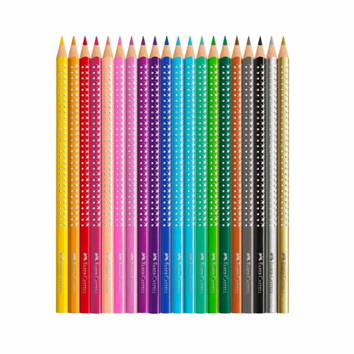 Faber-Castell 201641 Sparkle Triangular Pencil Set, 20 Pieces