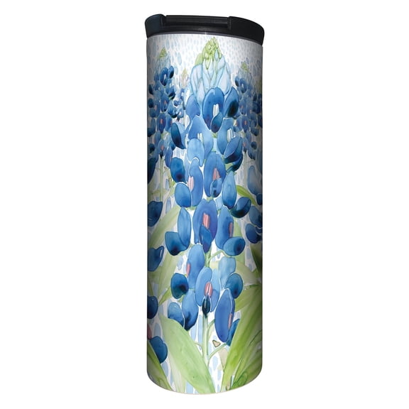 Highland Home Blue Field of Flowers 17 oz. Stainless Steel Tumbler w/Lid
