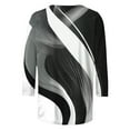 thumbnail image 5 of YUGYXL 3/4 Length Sleeve Womens Boho Tops for Women Teacher Shirts Outfits Teachers Blouses Dressy Casual V Neck Tshirts Black XXL, 5 of 6
