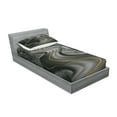 thumbnail image 2 of Ambesonne Black and White Fitted Sheet & Pillow Sham Set, Asphalt Road, Twin, Black Grey Yellow, 2 of 2