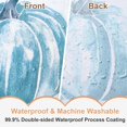thumbnail image 5 of Fall Thanksgiving Blue Pumpkin Floral Shower Curtain 72 W x84 H Inch Leaves Pink Flower Shower Curtain Autumn Polyester Fabric Bathroom Bath Home Decor Waterproof Weighted with Hooks, 5 of 5
