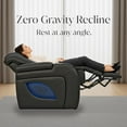 thumbnail image 6 of Seatcraft Virtuoso LT Zero-Gravity HeatZero Italian Leather Home Theater Seating, Heat & Massage, Power Headrest, Power Recline, Row of 3, Black, 6 of 9