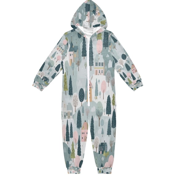 Vzayyk 4T-14Y Size Aviliable Cozy One-Piece Footless Sleeper Pajama Farmhouse