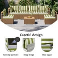 thumbnail image 4 of 14 Pieces Outdoor Replacement Sectional Cushions Set, Waterproof patio furniture cushions For Outdoor Furniture, 4in thick outdoor couch cushions For 6 Seat（Green grass white）, 4 of 6