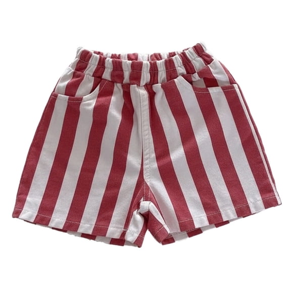 CAIVO Boys Summer Leisure Striped Color Shorts Toddler Baby Thin Lightweight Outdoor Play Shorts Festive Casual Bottoms for Child Holiday Gatherings Wear