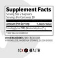 thumbnail image 2 of 10X Health TMG Suplementos - Suplemento de trimetilglicina para apoyo hepático, bienestar del corazón, energía, regular los niveles de homocisteína con betaína anhidra - Sin OGM y sin gluten - 60 cáps, 2 of 5