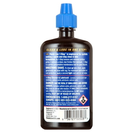 (即納)FINISH LINE フィニッシュライン 1-Step Cleaner &amp; Lubricant 1ステップ クリーナー＆ルーブ 120ml(TOS04001)(0036121005037)