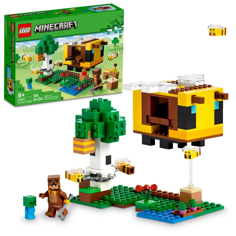 Factor malo Cósmico esta noche LEGO Minecraft The Bee Cottage Toy House with Animals 21241 - Walmart.com