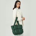 thumbnail image 2 of Bolso de mano de algodón con relleno cuadrado suave para mujer, bolso de mano sencillo y moderno, 2 of 5