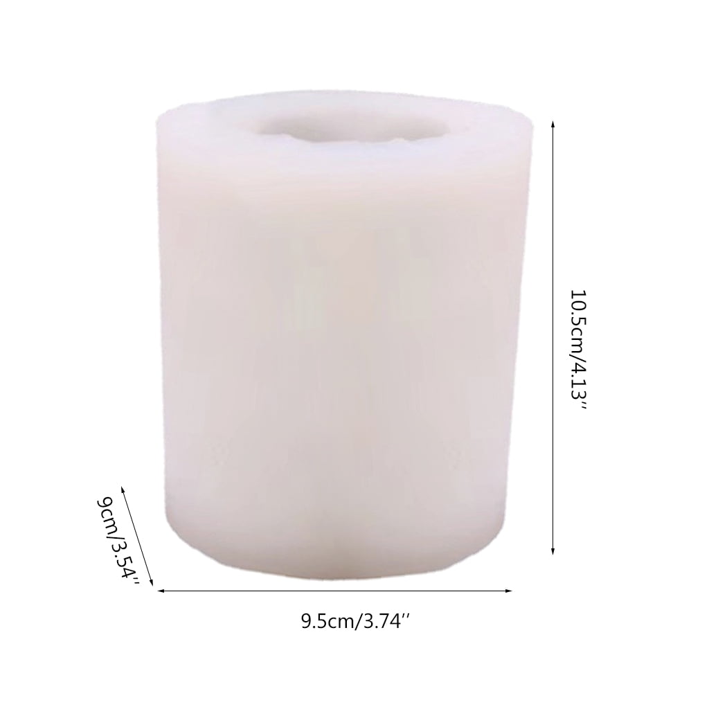 Geemin Silicone Candle Mold 3D Cylinder DIY Gypsum Plaster Craft Mould Candle Mold Candle Soap Mould Craft Mold Decorating Tool