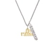 thumbnail image 2 of Delight Jewelry Goldtone Large Je T'aime Silvertone Forever Bar Charm Necklace, 23", 2 of 4