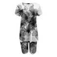 thumbnail image 4 of Ensembles d'Entraînement pour Femmes Mode Blouse à Col en V T-Shirts à Manches Courtes Shorts Ensembles de Tenue Décontractée Ensembles 2 Pcs en Liquidation, 4 of 4