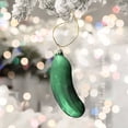 thumbnail image 4 of PPKVUFD German Christmas Pickle Ornament Tradition Decor - Green Glass Tree Decoration - Great Gift Stocking Stuffer (4Pcs), 4 of 7