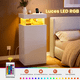 thumbnail image 4 of Buró Cajonera de 4 cajones - Estación De Carga 2 USB + Tipo C y 2 Enchufes AC. - Doble Repisa para almacenamiento - Organizador con cajonera para Ropa - Luces Led RGB., 4 of 5