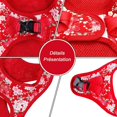 thumbnail image 3 of Arnés Para Perro Con Estampado De Flores Rojas. Arnés de perro de malla suave. Arnés para perros y gatos. Chaleco Arnés para cachorros fácil de usar, 3 of 4