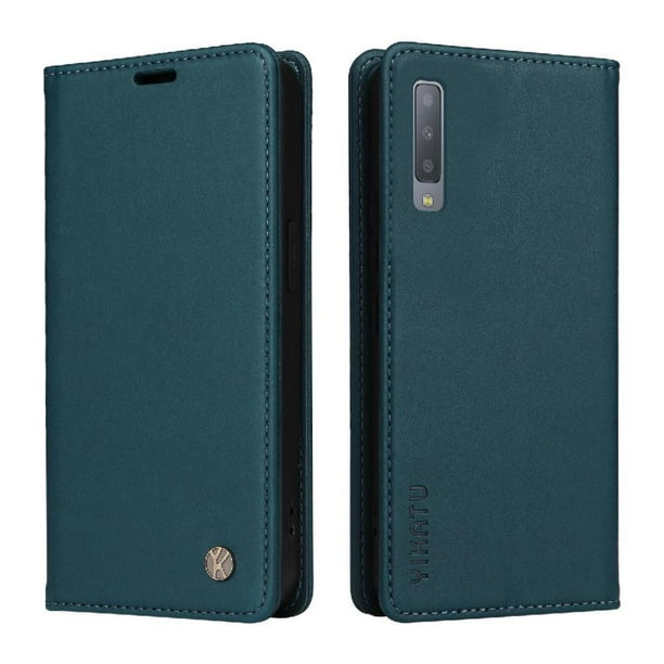Funda para Samsung Galaxy A7 2018 Estuche de Cuero PU Tipo Cartera con Ranuras para Tarjetas y Cierre Magnético