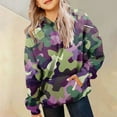 thumbnail image 4 of Staki Toddler Girls Hoodies Camo Sweatshirt Kids Casual Pullover Fleece Sweater Long Sleeve Shirts Winter Outwear Hoodies for Girls 3-10Y 11-12Y(Purple,7-8 Years), 4 of 6