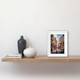 thumbnail image 2 of Abstract City Street Modern Vibrant Cityscape Artwork Framed Wall Art Print 9X7 Inch, 2 of 5