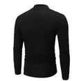 thumbnail image 3 of COSFO Mock Neck Shirts for Men Black Casual Long Sleeve Slim Solid Pullover Mens T-Shirts, 3 of 5