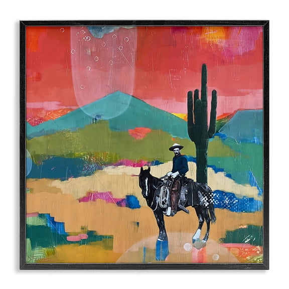 Stupell Industries Bohemian I Used To Be A Cowboy Black Framed Giclee Art, 12 x 12, by Dianna Fritzler