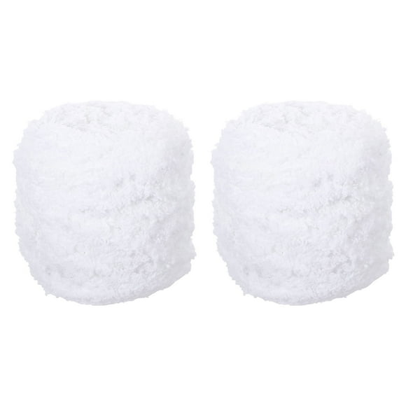 2 Rolls of Multi-function Knitting Coral Fleece Convenient Crochet Yarns Portable Knitting Yarns