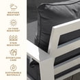 thumbnail image 4 of Heathered Solid Dark Grey Deep Seating Cushion Set, 4 of 8
