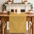 thumbnail image 2 of Ginger Yellow Table Runner 70 Inches Long,Dining Table Runners Dresser Scarves,Rustic Farmhouse Solid Color Kitchen Coffee Tablerunner for Tabletop Party Birthday Holiday Wedding Baby Shower 13"x70", 2 of 8
