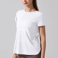 thumbnail image 3 of Lmnyox Short Sleeve Workout Shirts Womens Breathable Lightweight Crew Neck Open Back Yoga Tops Quick Dry Sport Tee, 3 of 8