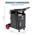 thumbnail image 2 of Welder Cart with Drawers and Cabinet,Rolling Welding Cart with Tank Storage Safety Chains and Gas Cylinder Slots for TIG, ARC, Plasma Cutter Welding Machine,Black, 2 of 7