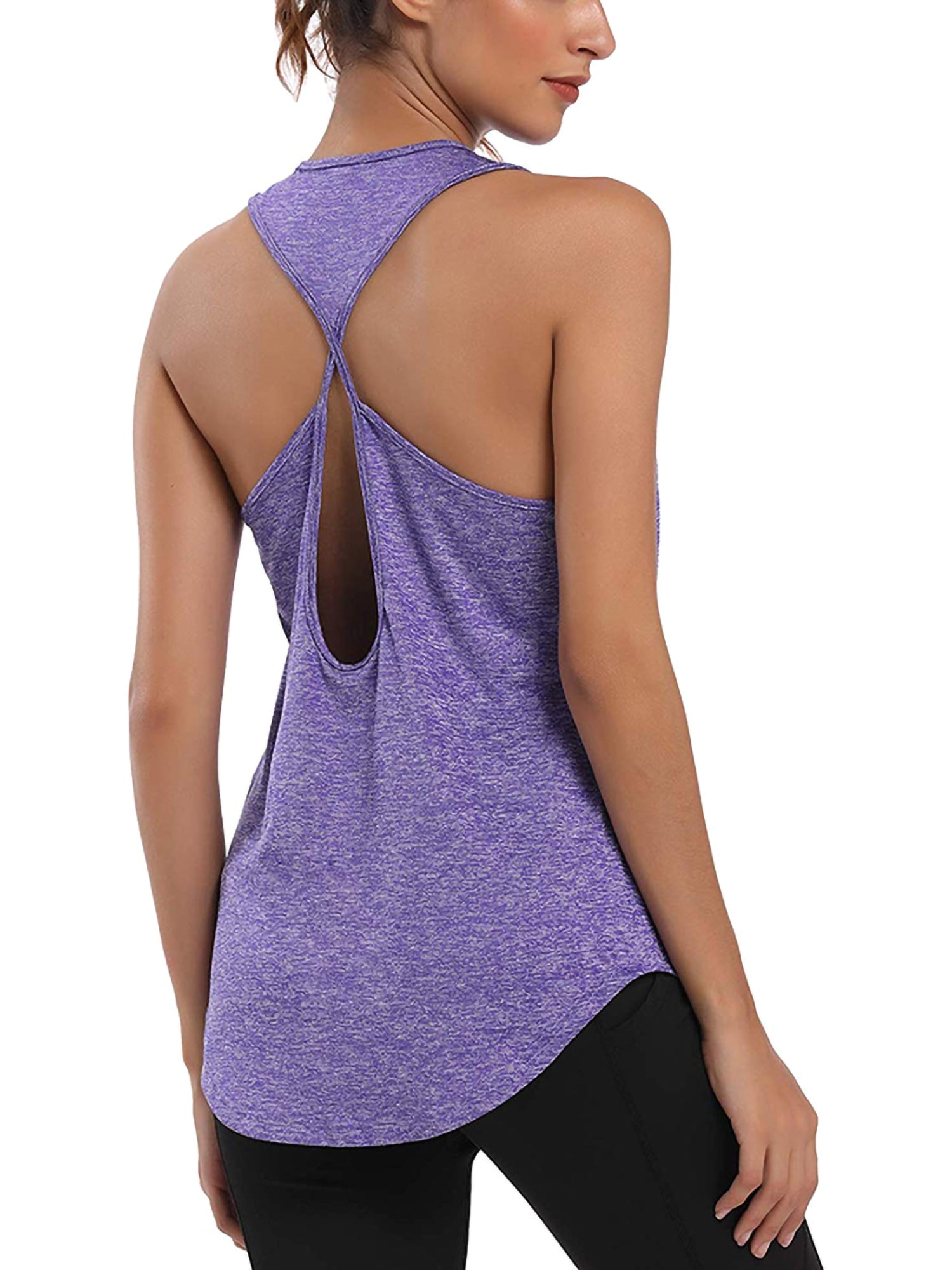 NEW Women Workout Tank Top T-shirt Sport Gym Clothes Fitness Yoga Backless Vests