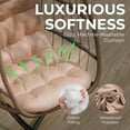 thumbnail image 3 of Econohome Hanging Egg Chair with Stand - Indoor/Outdoor Swing Hammock Chair with Plush, Washable Cushions, 350LBS Capacity, Ideal for Relaxation in Bedrooms, Balconies, Gardens, and Patios, 3 of 7