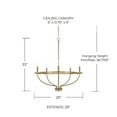 thumbnail image 5 of Capital Lighting 428551 Greyson 5 Light 29" Wide Taper Candle Chandelier - Bronze, 5 of 7