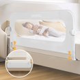 thumbnail image 1 of UNAPHO Barandilla de cama para niños pequeños, barandilla de cama abatible para cama individual, matrimonial, queen, king, litera, barandilla de cama infantil extra alta con sistema de seguridad de an, 1 of 5