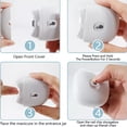 thumbnail image 3 of Transemion ABS Fingernail Cutter Auxiliary Lighting For Night Soft And Electric Nail Clip-per white, 3 of 6