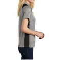 thumbnail image 3 of Mafoose Women's Heather Colorblock Contender Polo Vintage Heather/ Black Small, 3 of 5