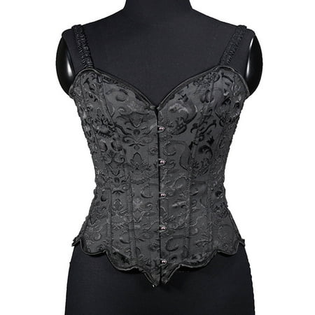 

Moxiu Clearance Renaissance Corsets for Womens Lace up Underbust Steampunk Corset Top Boned Fitting Shapewear Printed Medieval Waist Bustier Vest