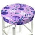 thumbnail image 3 of Balery Violet Velvet Round Bar Chair Cushion Cover Adjustable, Protects From Scratches And Stains, Soft & Washable Ideal For Wooden And Metal Stools - 12 Inch, 3 of 7