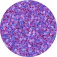 thumbnail image 1 of Ahgly Company Machine Washable Indoor Round Transitional Purple Mimosa Purple Area Rugs, 8' Round, 1 of 7