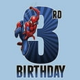 thumbnail image 2 of Boy's Marvel Spider-Man Swinging 3rd Birthday  Graphic T-Shirt, 2 of 4