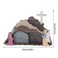 thumbnail image 3 of Easter Scene Wooden Decoration Wooden Set Wooden Manger Scene, 3 of 9