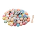 thumbnail image 3 of KLKCMS 100Pcs Spacer Beads DIY with Beaded Rope Silicone Bead for Jewelry Making Crafts, 3 of 9