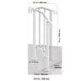 thumbnail image 6 of KFFKFF Outdoor Handrails for 1-2 Steps, Stair Hand Rail Kit with Installation Tools, Durable Carbon Steel Railings, Ideal for Seniors, Suitable for Concrete Steps, Porches & Decks, White Arch Design, 6 of 9