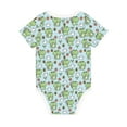 thumbnail image 2 of Daiia Cute Floral Frog Printed Unisex-Baby Short Sleeve Onesies Bodysuits Baby Climbing Clothes Soft and Comfortable Romper with Expandable Shoulder Design-3 Months, 2 of 8